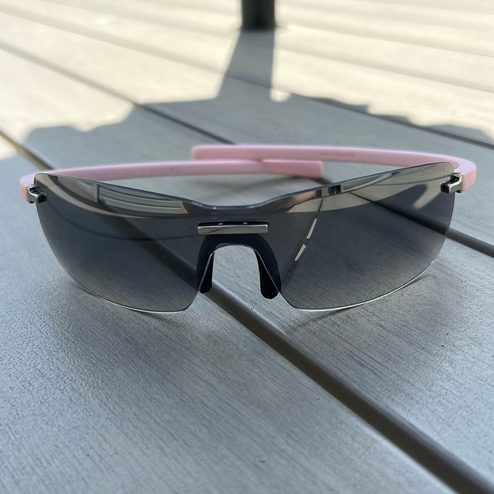Tag Heuer woman’s pink flex sunglasses.